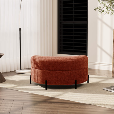 Upholstered Moon Storage Ottoman