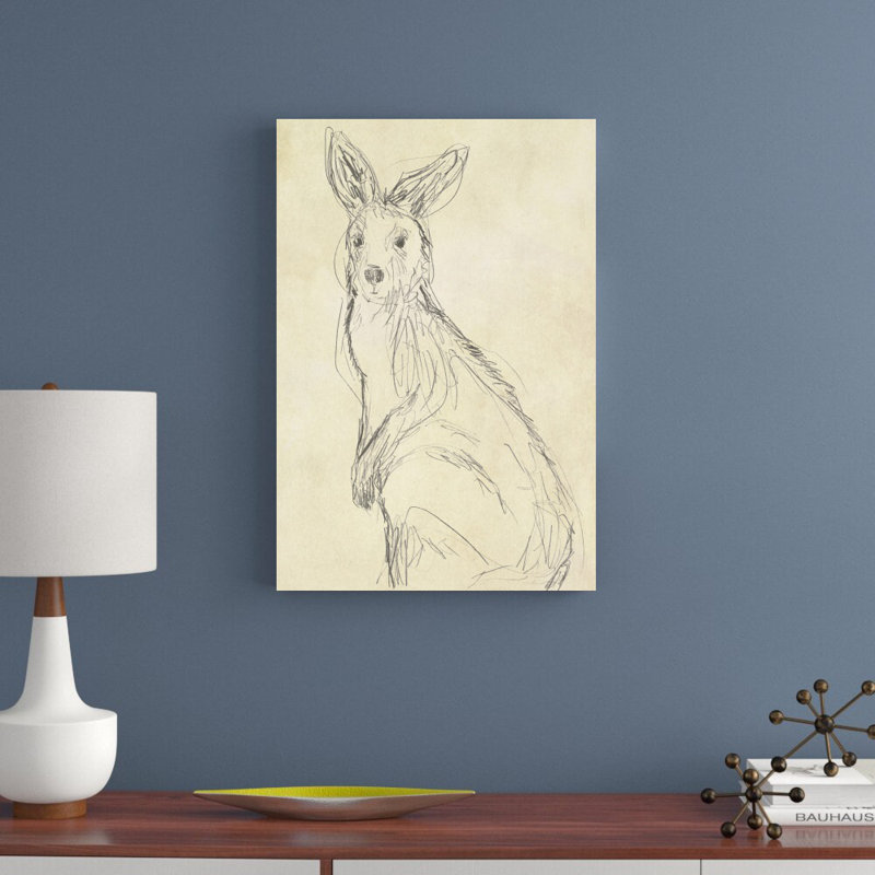 «Outback Sketch IV» par June Erica Vess - reproduction d'art sur toile tendue, H 30 po x l 20 po