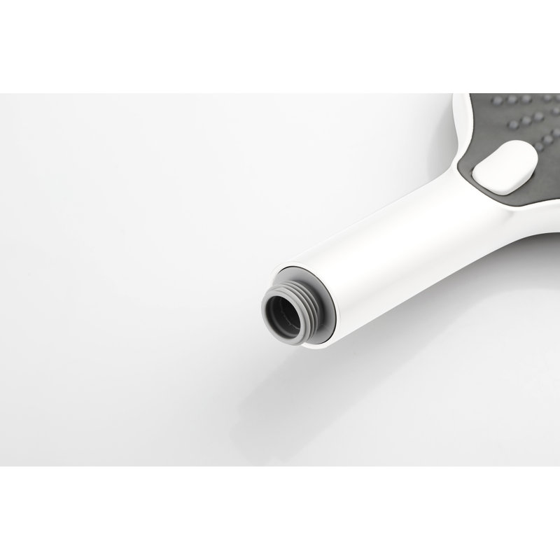 Douche à main en acier inoxydable avec tuyau de 69 pouces et barre coulissante réglable, réglages de jet multiples, tuyau de conception blanche, détente