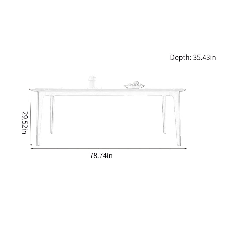 Panhia, H 29,52 po x P 78,74 po x l 35,43 po
