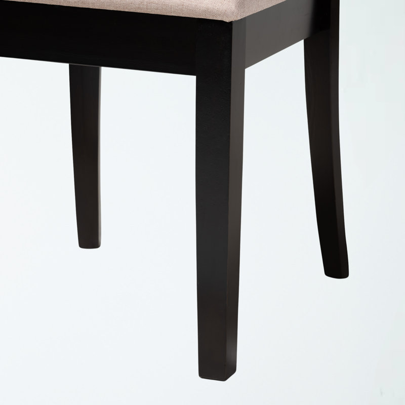Ensemble de salle à manger en bois massif brun foncé / brun 7 pièces H 38,2 po x l 18,5 po x P 21,7 po Etibar, Marron foncé