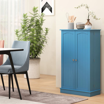 L'armoire de cuisine de 41 po, bleu, 12 tablettes de porte, 5 tablettes réglables, améliore l'efficacité du rangement dans le garde-manger, ajoute de la fonctionnalité et à votre