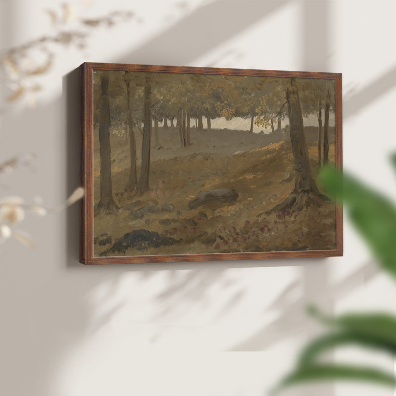 Paysages rétro-DCL XXVII - impression encadrée - réaménageable, H 11 po x l 14 po, Noyer