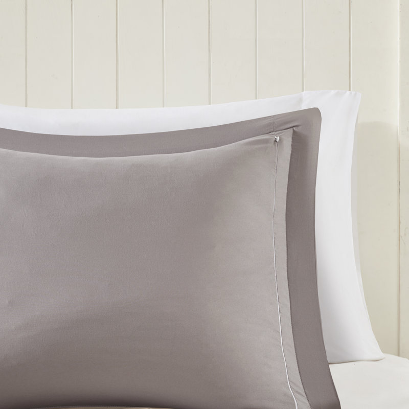 Twin Charcoal/Grey Reversible Down Alternative Comforter Set