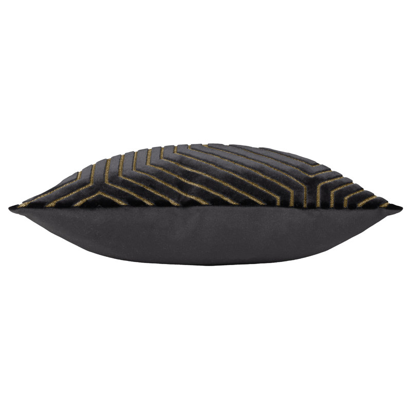 Evoke Geometric Square Cushion, Black