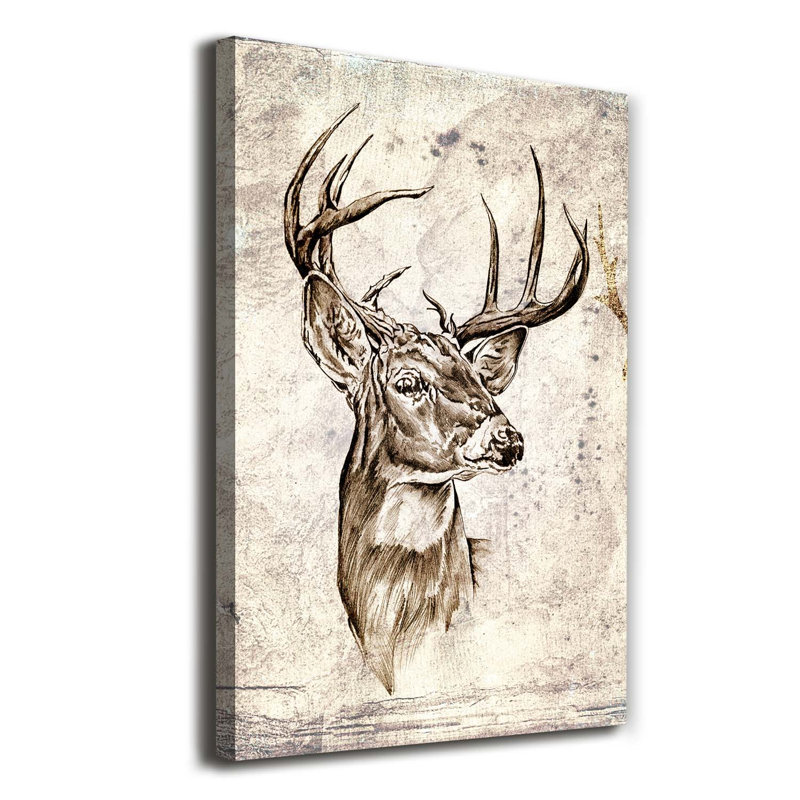 Deer - Wrapped Canvas Print