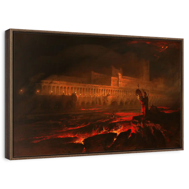 Le Pandemonium, Cadre flottant noyer, 31 po x 21 po