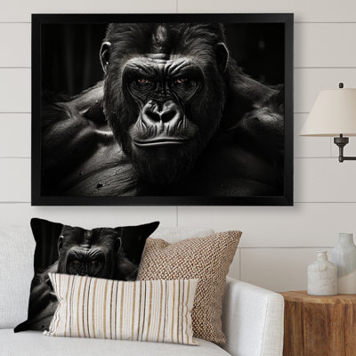 Art mural noir et blanc Gorilla Majestic II - Gorilla