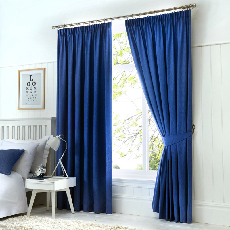 Blackout Curtain Pair, Width 117 x Drop 183 cm, Blush