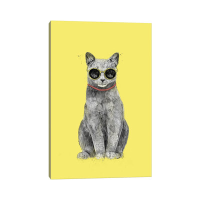 Summer Cat by Balazs Solti - Wrapped Canvas Print