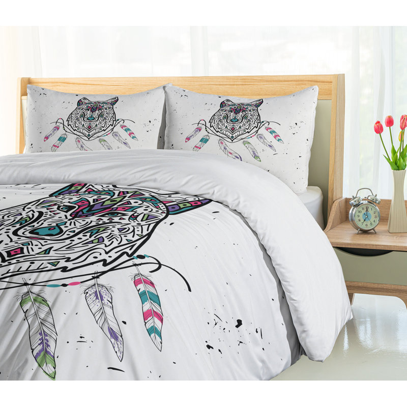 Tribal Eclectic Polyester Duvet Cover, King