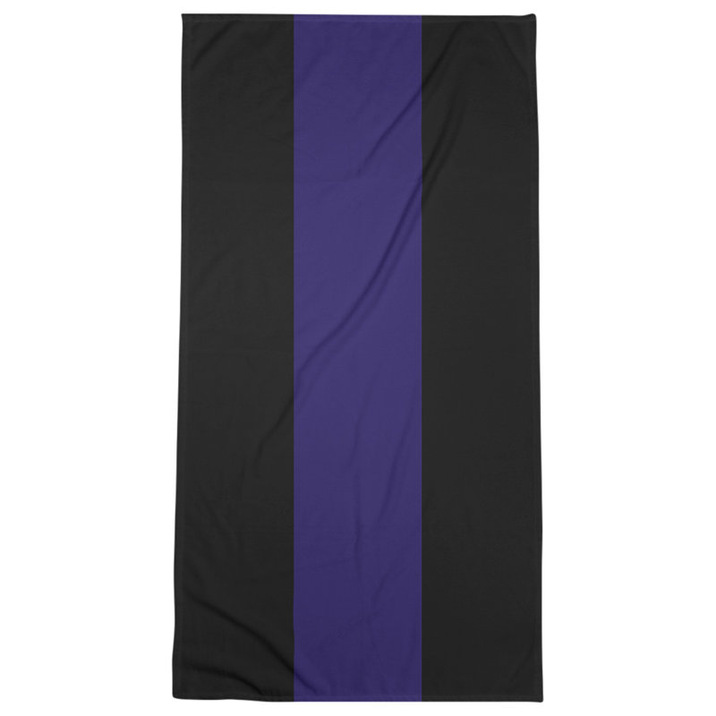 Lightweight Beach Towel, Black/Purple