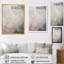 Dessin au trait doré et gris en mouvement II - art mural abstrait pour salon-88516990-88516992