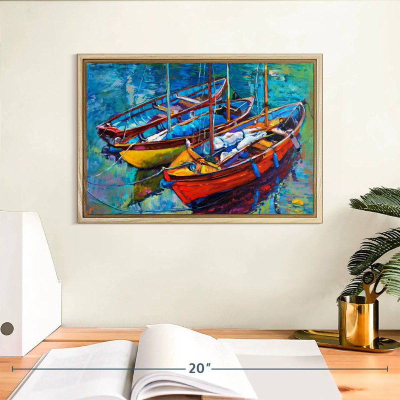 Bateaux vifs, Cadre flottant en bois naturel, 13 po x 9 po