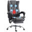 Chaise bleu foncé avec massage à 6 points, chaleur, H réglable, repose-pieds rétractable et réglable