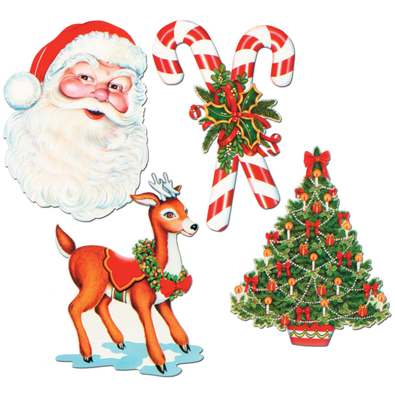 Ensemble 4 pièces de découpage de noël