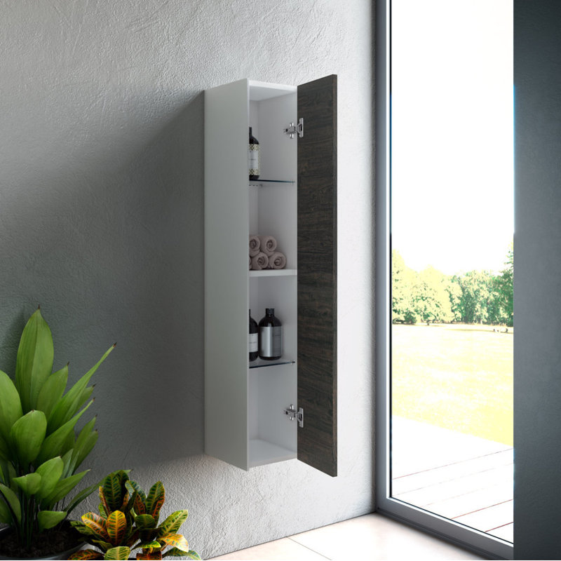 Dorcus Linen Cabinet, Dark Brown