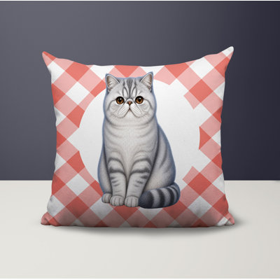 Short Hair Cat Indoor/Outdoor Reversible Pillow