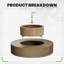 Talyth Circular Solid Wood Coffee Table with Gloss Finish-318250657-333487288