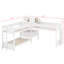 Lit simple superposé en forme de L avec bureau intégré, 4 tiroirs, ports USB et prise de courant-902639028