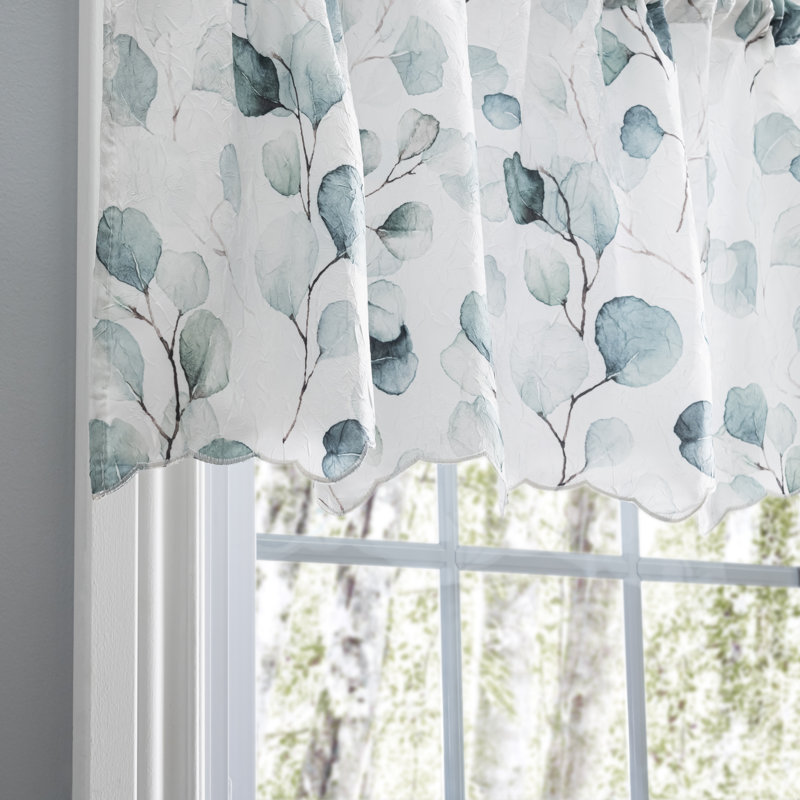 Eucalyptus Floral Pointed Window Valance