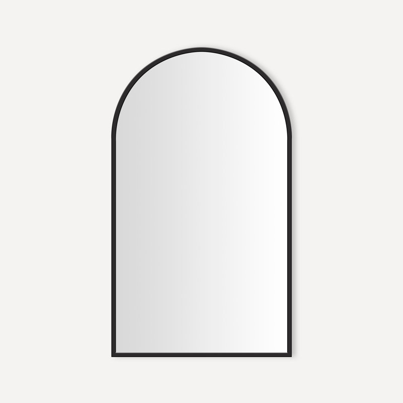Miroir arqué, Noir mat
