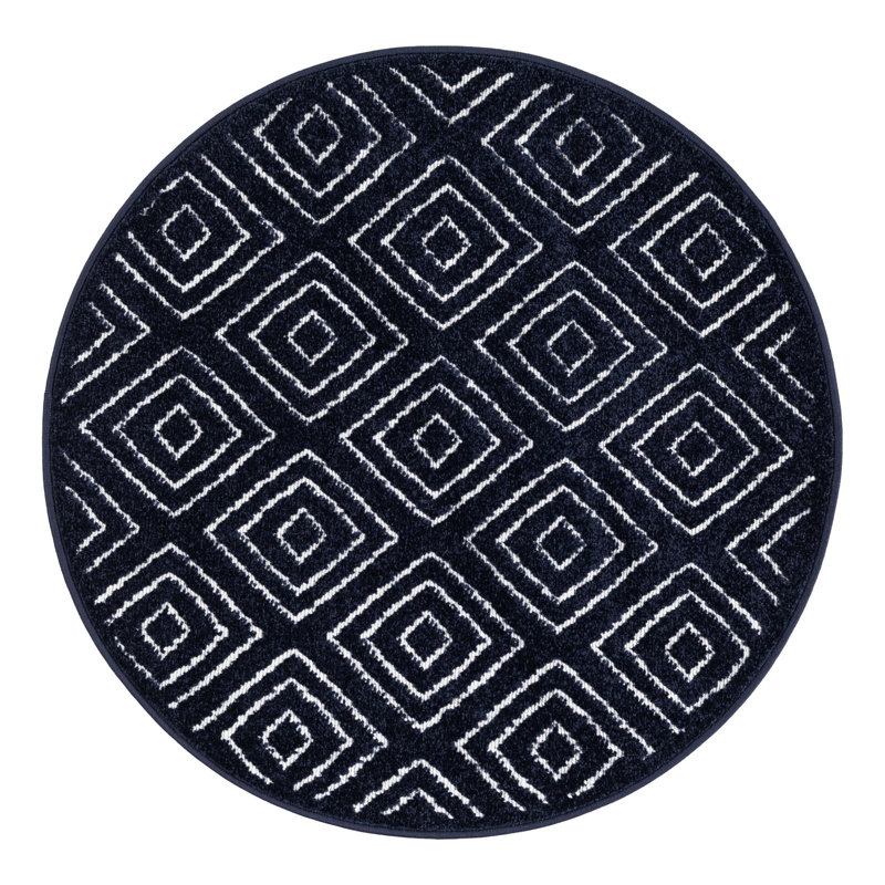 Tapis intérieur / extérieur Sabrina Soto Logan, Rond 3 pi 1 po