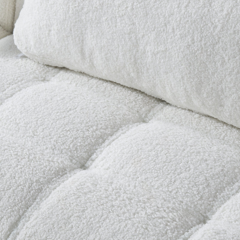 Convertible sofa bed futon, White