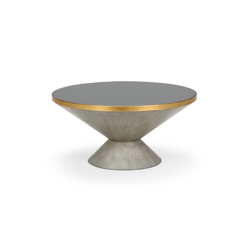 New York Glass Cocktail Table, Dark Gray