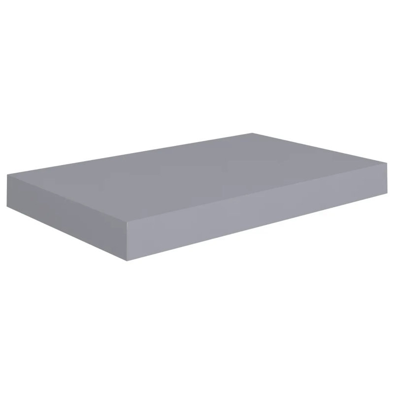 Arson 2 Piece Floating Shelf, 3.8cm H x 23cm W x 40cm D, Grey