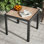 Square Imitation-wood Patio Side Table, Outdoor Table with  UV Protection