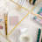 Martha Stewart Kerry Plastic Stackable Office Desk Drawer Organizers with Metallic Trim, 6" x 6"