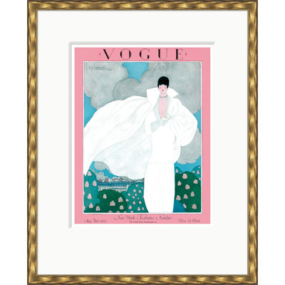 Vogue Cover, New York Fashions, Georges Lepape, May 1, 1925 Framed Print