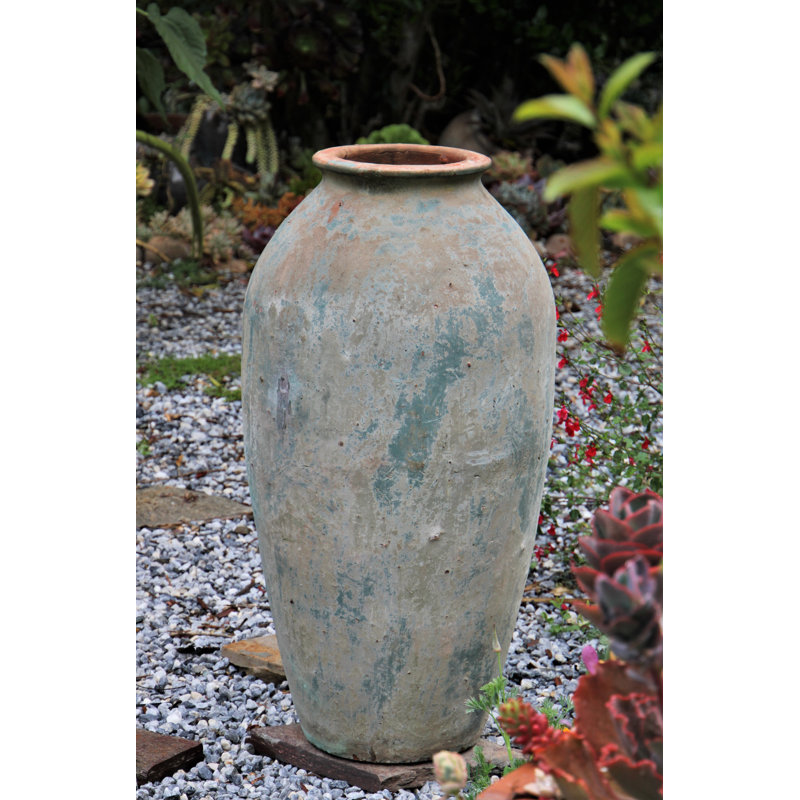 Jar del Portal, pot de fleurs extra large en grès - Intérieur/Extérieur, P 18,0 po x H 36,0 po