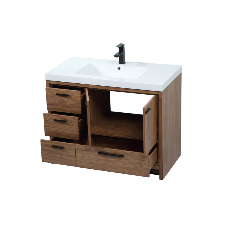 Ensemble de meuble-lavabo simple 42 po Southmead, Noyer brun