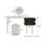 Modern Makeup Vanity Set with Stool & LED Mirror