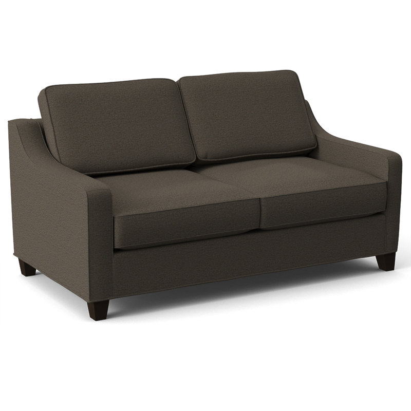 Clark 74" Square Arm Sofa Bed with Reversible Cushions, Cafelle, Elliot Caribou, Innerspring