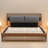 Brown & Gray Faux Leather Full Bed, Ergonomic Hanging Back Cushion, 2Pcs Night Lights On Skin - Headboard, Bed Frame, No Box Spring Needed For Contemporary Bedroom Comfortable
