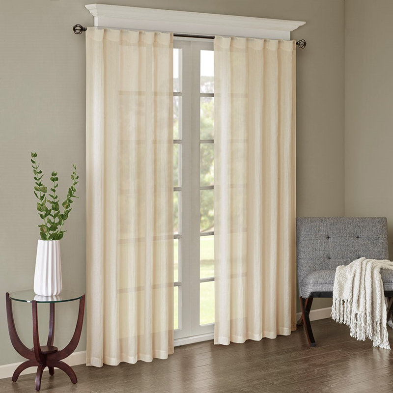 Paire de rideaux Elegant, L 42 po x L 84 po, Beige
