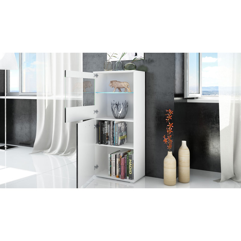 Kinser Curio Cabinet, Black, Without