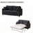Chenille Upholstered Sleeper Sofa Bed, Pull Out Couch with Mattress-1789589415