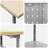 Set Of 9 Steel Medium Height-Adjustable Workshop Table-385435480