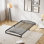 Base de lit simple simple - plateforme en métal robuste de 6 pouces, sommier sans bruit, sans sommier tapissier, assemblage facile, antidérapant, noir