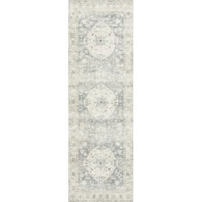 Tapis oriental denim / brouillard Sera