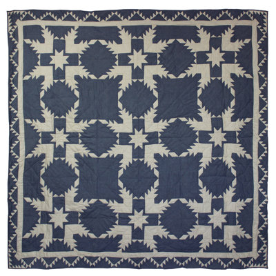 Denim Feathered Star Throw