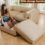 Élégant chenille chameau à 2 places avec rangement caché, cylindrique pour le confort, design moderne, flexibilité modulaire intelligente, assemblage rapide du dossier, tissu confortable, espace de rangement, design facile
