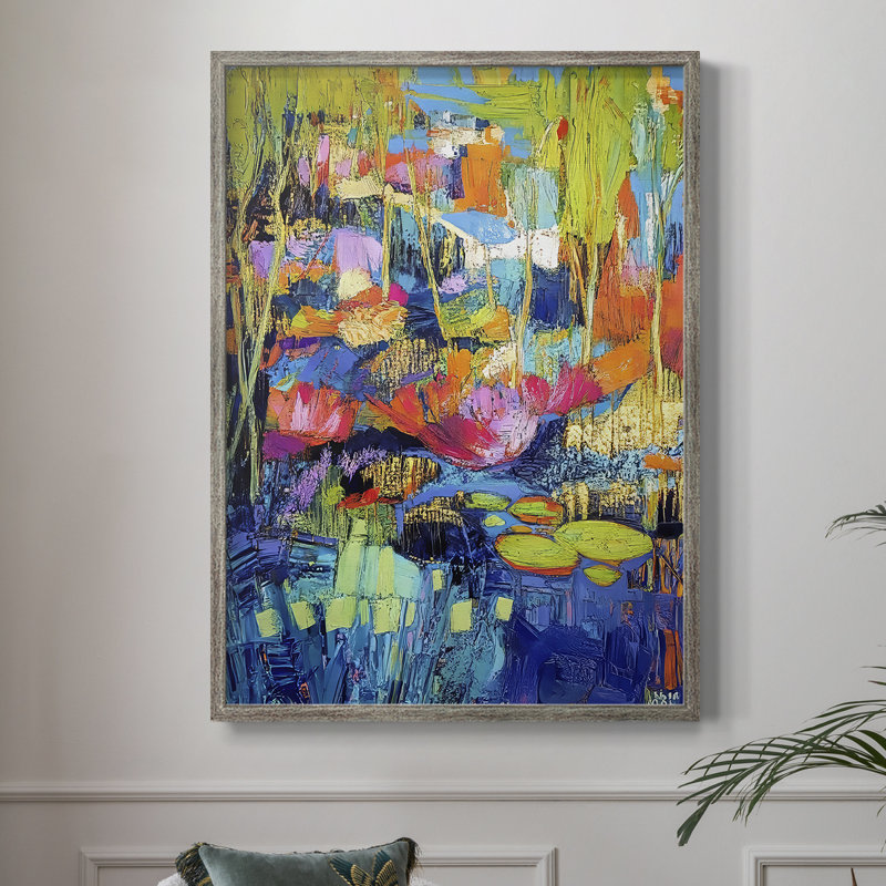FLORAL Series DC Framed Print - Solid Wood, 21" H x 17" W