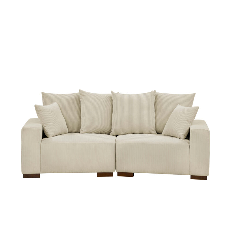 Monissa 90'' Corduroy Loveseat