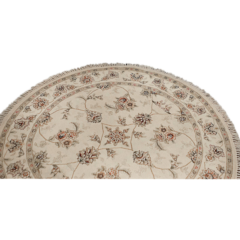 Hand Knotted Area Rug in Ivory