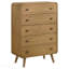 Commode de chambre à coucher 5 tiroirs Light Ash